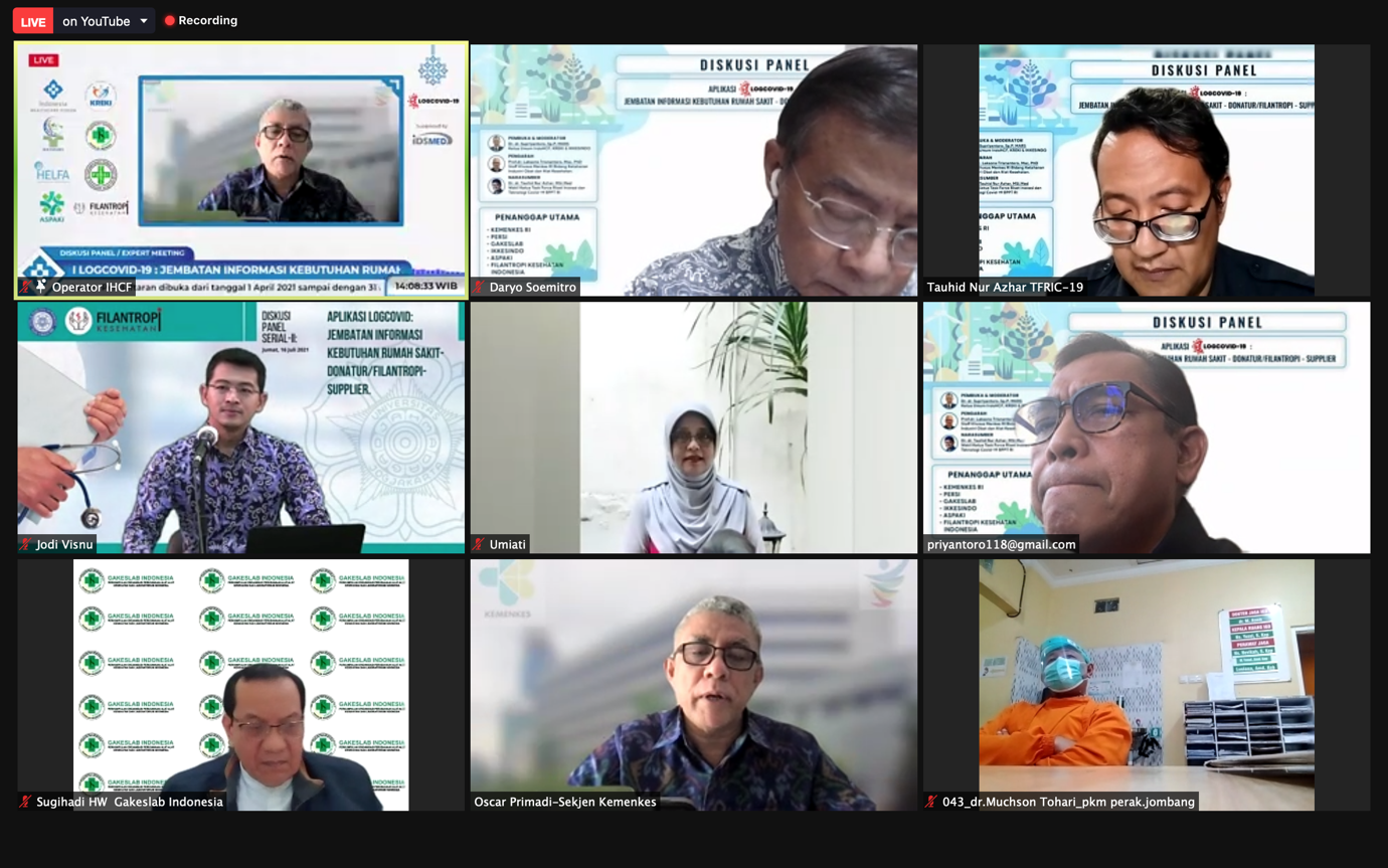 Reportase Diskusi Panel Serial II APLIKASI LOGCOVID-19: JEMBATAN INFORMASI KEBUTUHAN RUMAH SAKIT-DONATUR-SUPPLIER
