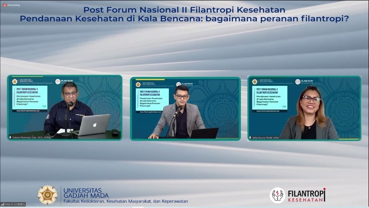Reportase Webinar Series Hari Ke-1 [Post Forum Nasional II Filantropi Kesehatan (Pendanaan Kesehatan di Kala Bencana: Bagaimana Peran Filantropi?)]